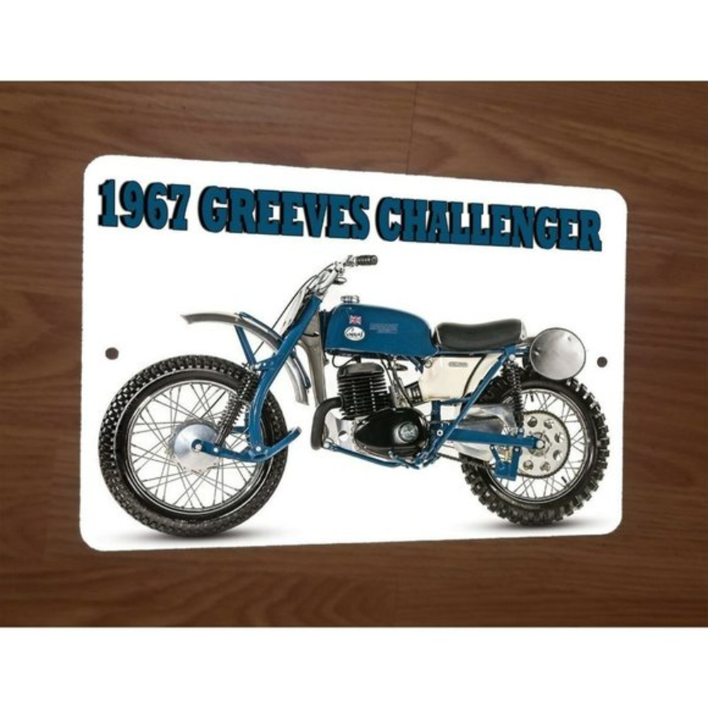 1967 Greeves 250‎ Challenger Motocross Motorcycle Dirt Bike 8x12 Metal Wall Sign